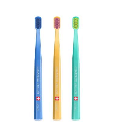 Curaprox Toothbrush CS Smart Trio Pack - 3 x Soft Small Head Toothbrush for Adults with 7600 CUREN Filaments - Curaprox Manual Toothbrush - Buy Online on GoSupps.com