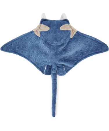 Zappi Co Plush Children's Stuffed Toy - Safari Animals Collection, 31cm, Blue Manta - Buy Online on GoSupps.com