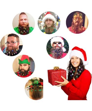 Clip Beard Ball - Clip Beard Shine Ball Decoration - Bulb Shape Tiny Beard Bells Santa Claus Beard Clips for Men Beard Attachment Buogint - Buy Online on GoSupps.com
