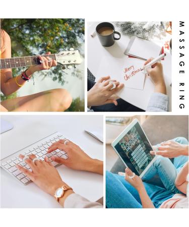 4-Piece Acupressure Ball Set + 10 Magnetic Finger Rings - Stress Relief & Massage Tools for Ultimate Relaxation - Buy Online on GoSupps.com