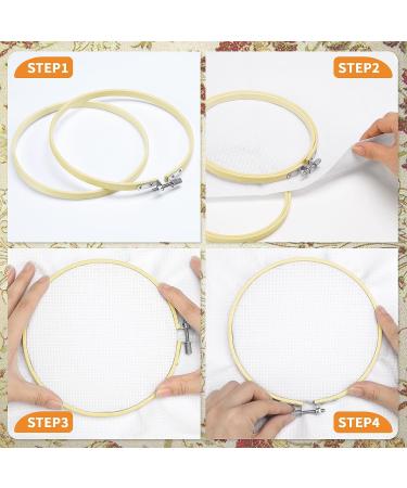 Cldamecy 5 Piece Bamboo Embroidery Hoop Set - 5-10 inch Round Adjustable Frames for Cross Stitch, Embroidery, and Art Craft - Buy Online on GoSupps.com