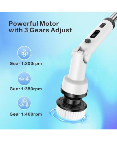 Yunlism Electric Spin Scrubber 2024 Upgraded Electric Scrubber for Cleaning with 9 Replaceable Brush Heads 3 Adjustable Speeds Electric Scrubber - Buy Online on GoSupps.com
