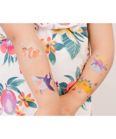 PapaKit Party Dinosaurs 36 Temporary Fake Tattoo Set - Kids Birthday Party Favor - Non-Toxic, Food Grade Ingredients - Safe & Removable - Buy Online on GoSupps.com