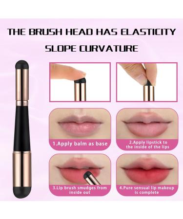 Double-Headed Silicone Lip Brush Applicator - 2 Pcs Reusable Beauty Tool for Lip Balm Lip Gloss & Concealer - Portable Lipstick Applicator Kits - International Shipping Available - Buy Online on GoSupps.com