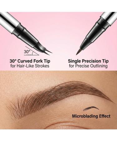 SONGVISON Double Sided Curved Eyebrow Pencil with Double Tip for Women Effortlessly Natural Eyebrow All-Day Wear Waterproof and Stain Resistant - Buy Online on GoSupps.com