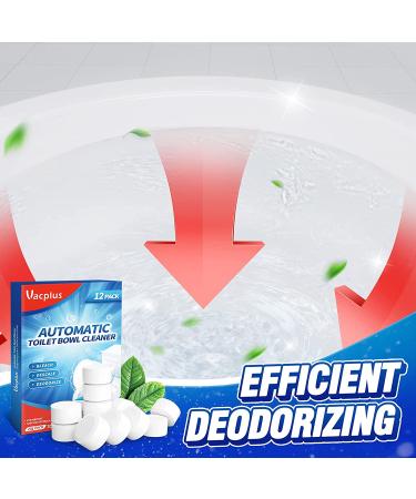Vacplus Toilet Bowl Cleaner Tablets 12 Pack - Automatic Toilet Cleaners with Bleach - Long-Lasting Tank Cleaners - Easy-to-Use Household Toilet Cleaners - 12 Count - Buy Online on GoSupps.com