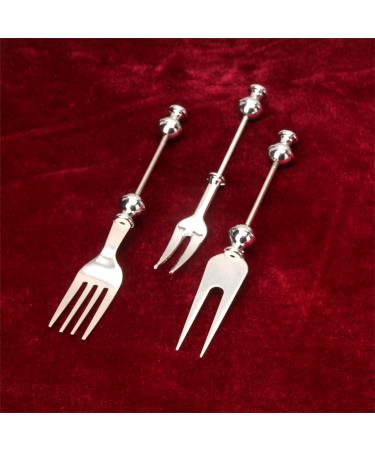 Funny Cake Bread Forks Bead Stringing Round Spoon Stainless Steel Dessert Forks Multi-Functional Kitchen Tool Fruit Fork Bead Stringing Fork 5 - Buy Online on GoSupps.com
