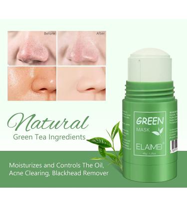 Green Tea Mask Stick - 2 pack | Poreless Deep Cleanse Mask for Face | Oil Control, Blackheads Remover | Moisturizes and Improves Skin | Men and Women - Buy Online on GoSupps.com