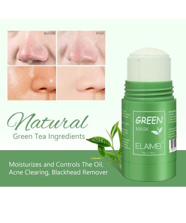 Green Tea Mask Pencil - Blackhead Remover & Pore Cleansing Face Mask for All Skin Types - Moisturizing & Skin Lightening with Green Tea Extract - Buy Online on GoSupps.com