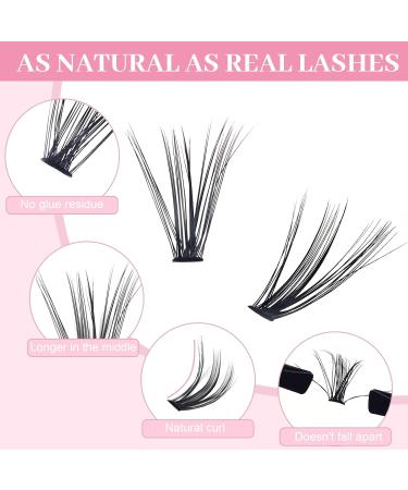 BELEVO 240 Individual Eyelashes Cluster Lashes Kit Natural D Curl Fluffy Lash Clusters DIY Eyelash Clusters Extensions at Home Reusable 30D+40D 11-16MM - Buy Online on GoSupps.com