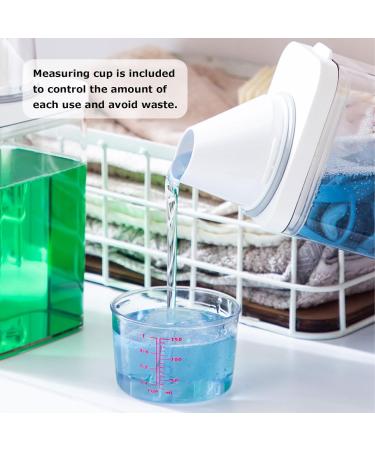 JINJUMEI 1100 ml Airtight Detergent Dispenser with Measuring Cup Washing Powder Container Washing Powder Tin Multi-Purpose Washing Powder Dispenser Transparent Detergent Box for Washing Powder and - Buy Online on GoSupps.com