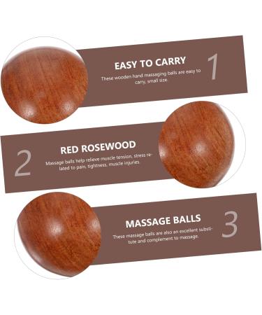Fomiyes 2st Health Ball - Handcrafted Wooden Baoding Massage Balls for Adults | Creative Rosewood Handmilling Tools | 5x5x5 cm Brown - Buy Online on GoSupps.com