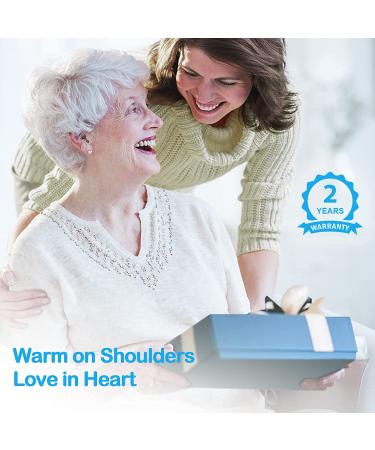 Heating Pad for Neck and Shoulders - 2lb Weighted Electric Heat Pad for Pain Relief - 6 Heat Settings, Auto-Off - 16x23 (Blue) - Ideal Gifts for Women, Men, Mom, Dad - Buy Online on GoSupps.com
