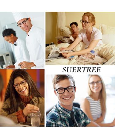 Suertree Reading Glasses Square Presbyopic Reader +1.00 Magnification Black - Buy Online on GoSupps.com