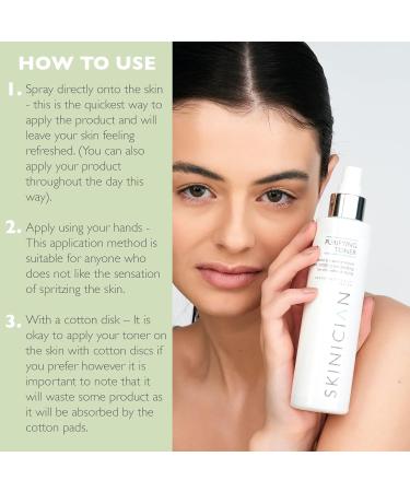 SKINICIAN Purifying Toner - Oil Control Toner - Facial Toner with Vitamin C - Spray Mist Facial Toner for Oily & Combination Skin - Combat Breakouts - Face Mist - Vegan & Cruelty Free (200ml) - Buy Online on GoSupps.com