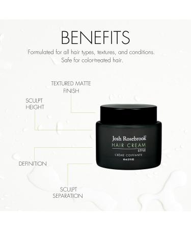 Josh Rosebrook Hair Cream - Premium Hair Styling Cream for Height Separation & Texture | 60 mL - 2 Oz | International Shipping Available - Buy Online on GoSupps.com