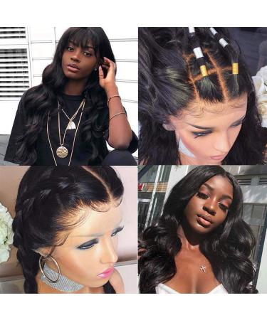 Front Lace Perckes Human Hair Wig - 16 Lily Wavy Real Hair with Baby Hair 150% Density Handmade in Natural Color - Buy Online on GoSupps.com