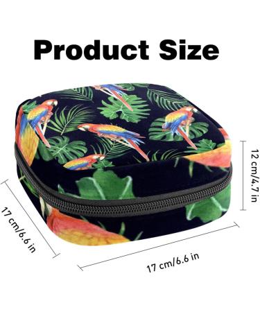Eco-Friendly Women's Sink Storage Pocket - Menstrual Cup & Tampon Holder Kit for Teens - Tropical Parrots Design - Buy Online on GoSupps.com