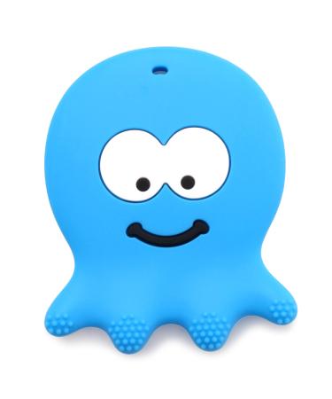 Teething Toys for Boys - BPA Free Silicone - Easy to Hold  Soft  Bendable  Highly Effective Octopus Teether  Best for Freezer  Cool 3 6 12 Months 1 Year Old Blue