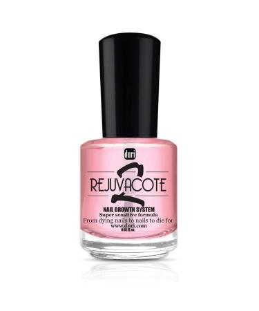 duri Rejuvacote 2 Nail Growth System Sensitive Formula Base and Top Coat - Nails Hardening, Repair, Chipping, Strengthen, Breaking and Brittle Treatment (1 pack) 0.61 Fl Oz (Pack of 1)