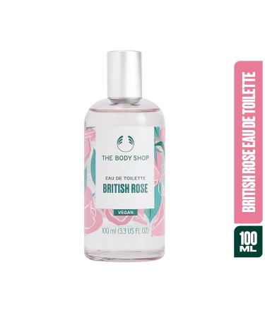 The Body Shop British Rose Eau De Toilette Fresh Dewy Fragrance Vegan 3.3 oz - Buy Online on GoSupps.com