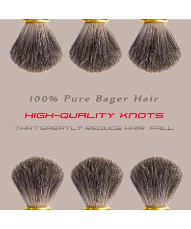 KIKC Handmade Shaving Brush - 100% Pure Badger Hair and Art Wooden Handle  can be used with Safety Razor  Straight razor  Great Father's Gifts (22mm Badger Knot) T1(badger) - Buy Online on GoSupps.com