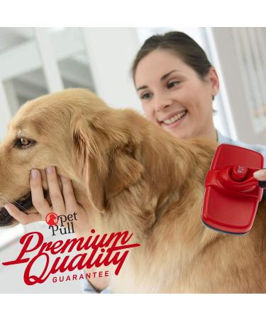 Professional Pet Grooming Kit with Self Cleaning Slicker Brush for Dogs & Cats | Reduces Shedding Fur | Includes Pet Hair Remover Gloves | Combo Gift Set - Buy Online on GoSupps.com