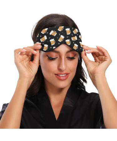 Light Blocking Sleep Mask & Beer Mugs - Adjustable Eye Covers for Travel & Naps | Lightweight Black Eye Mask for Men & Women - Buy Online on GoSupps.com