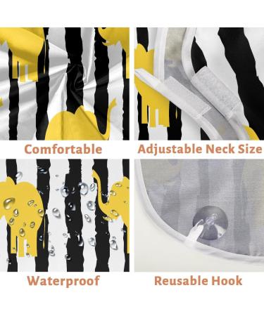 Beard Bib Apron for Men | Non-Stick Waterproof Hair Catcher | Funny Elephants Pattern Grooming Cape - Buy Online on GoSupps.com