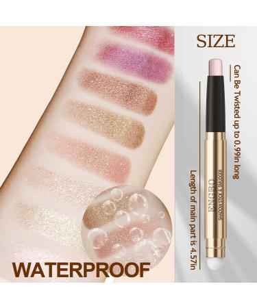 Double-ended Glitter Cream Eyeshadow Stick KQueenest Shimmer Pearl Eye Shadow Highlighter Pencil with Soft Brush Waterproof Long-lasting for Easy Eye Makeup Cosmetics 01# Pearl White - Buy Online on GoSupps.com