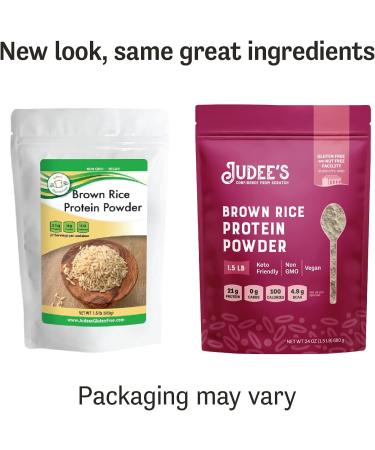 Judee's Brown Rice Protein Powder (1.5 lb) - Non-GMO, Sprouted, Dairy-Free, Keto-Friendly - Plant-Based Protein - Buy Online on GoSupps.com
