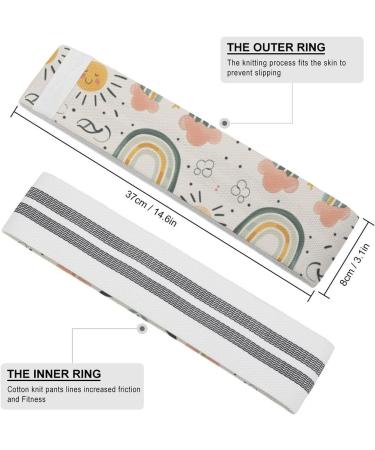 Buy Watermelon & Rainbow Printed Resistance Bands | Fabric Exercise & Fitness Bands for Ultimate Leg Workout - Buy Online on GoSupps.com