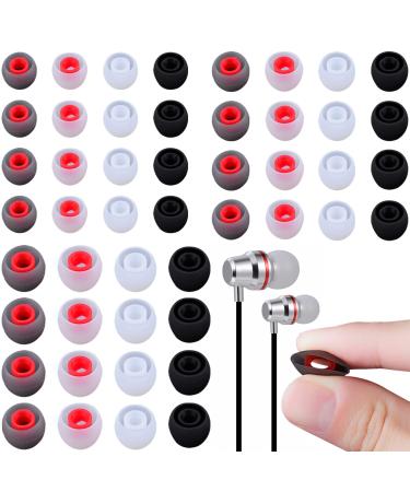 48 piece replacement silicone earplugs yutou replacement pad ear pads noise insulation cover headphones attachments ear pads compatible with the most in-ear headphones 4 color 3 size (s/m/l)