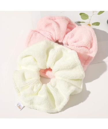 Ivyu Microfiber Hair Drying Scrunchies - Large Jumbo Towel Scrunchie for Curly Hair | Anti Frizz & Absorbent Terry Cloth | Perfect Shower & Sleep Hair Accessory - Buy Online on GoSupps.com