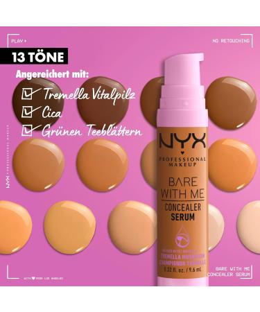 NYX Professional Makeup Covering Serum - Medium Coverage Concealer for Dark Circles & Redness Natural Finish 9.6ml - Bar With Me Medium Golden - Buy Online on GoSupps.com