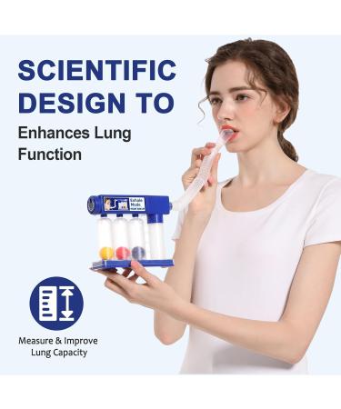 Home Use Lung Exerciser Device - Adjustable Breathing Exercise Machine for Enhanced Lung Capacity | Inhalation & Exhalation Modes - Buy Online on GoSupps.com