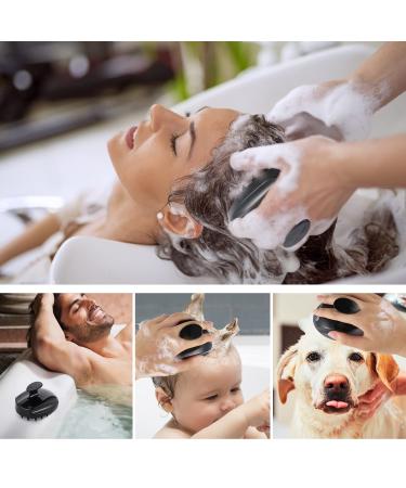 Scalp Massager Shampoo Brush - Hair Scalp Scrubber for Stress Relief and Hair Growth - Shower Hair Brush for Women, Men, Kids - Black - Buy Online on GoSupps.com