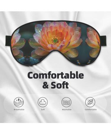 Cactus Floral Bloom Print Double-Sided Eye Mask Soft and Light Blocking for Enhancing Sleep Quality - Buy Online on GoSupps.com