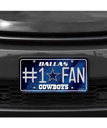 NFL Dallas Cowboys #1 Fan Metal License Plate Tag by Rico Industries - Buy Online on GoSupps.com