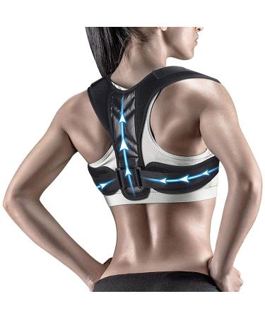 Adjustable Back Brace Posture Corrector & Lumbar Support for Men & Women - Improve Posture Black (Size S - Buy Online on GoSupps.com