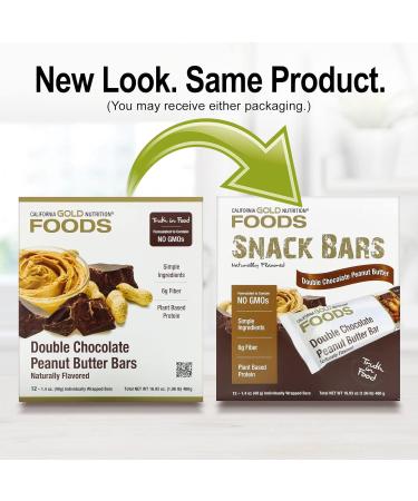 California Gold Nutrition Double Chocolate Peanut Butter Bars - 12 Pack (1.4 oz each) | International Shipping Available - Buy Online on GoSupps.com