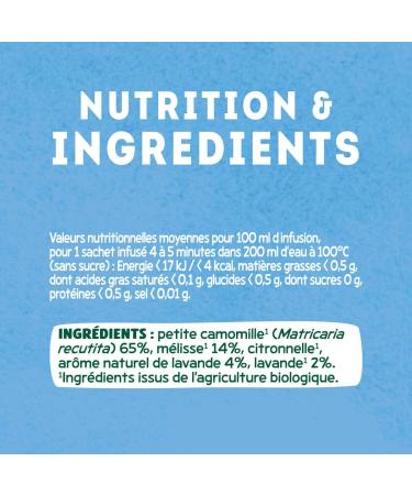 Elephant Organic Sweet Night Infusion Chamomile Lemon Balm and Lavender Flavor Well-Being and Relaxation 100% Natural Ingredients - Buy Online on GoSupps.com