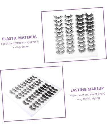 DRESSOOS 20 Pairs Artificial False Eyelashes Make up Kit Beauty Eyelashes Lash Kit Cosmetics False Eyelashes Fans Volume False Eyelash Natural False Eyelashes Makeup Tools 3d Lengthen - Buy Online on GoSupps.com
