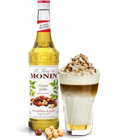 MONIN Premium Roasted Hazelnut Syrup 700ml - Vegan-Friendly, 100% Natural Flavours - Ideal for Coffees, Frappes, and Cocktails - Buy Online on GoSupps.com