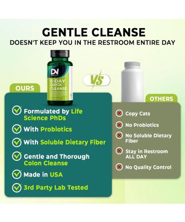 5 Day Colon Cleanse Dietary Fiber & Probiotics Gut Digestive Support Fast Detox for Women & Men with Senna Leaf Fibersol-2 Hawthorn Berry Inulin 1 billion CFU Probiotics 30 Capsules - Buy Online on GoSupps.com