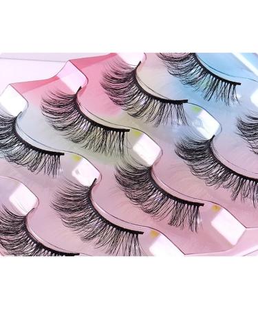 5 Pairs Natural False Eye Lashes 3D Multi-Layer Fake Eyelashes Extension Dense and Fluffy False Eyelash Cluster Naturally Curled False Eyelashes for Women Eye Makeup Type 7 - Buy Online on GoSupps.com