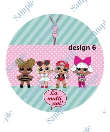 Lol Dolls themed unbranded edible ICING printed sheets edible cake topper (design 2) - Buy Online on GoSupps.com