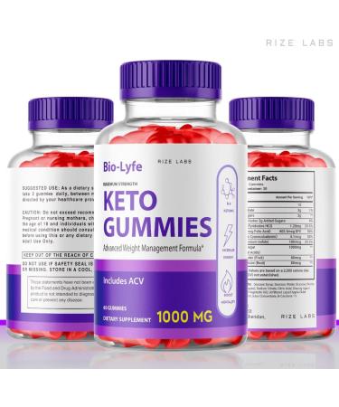 BioLyfe Keto ACV Gummies - Maximum Strength Apple Cider Vinegar Formula (60 Gummies) - Buy Online on GoSupps.com