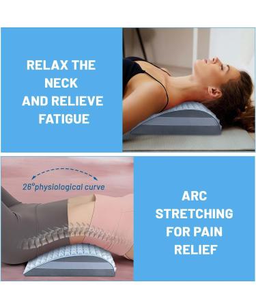 Royouzi 2-in-1 Back Extensor & Neck Extension | Orthopedic Lumbar Pillow for Back & Neck Pain Relief - Blue - Buy Online on GoSupps.com