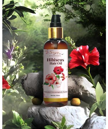 Siya Ayurveda Hibiscus Oil for Hair Growth & Frizz Control | Herbal Hair Care Solution for Damaged Hair - Buy Online on GoSupps.com